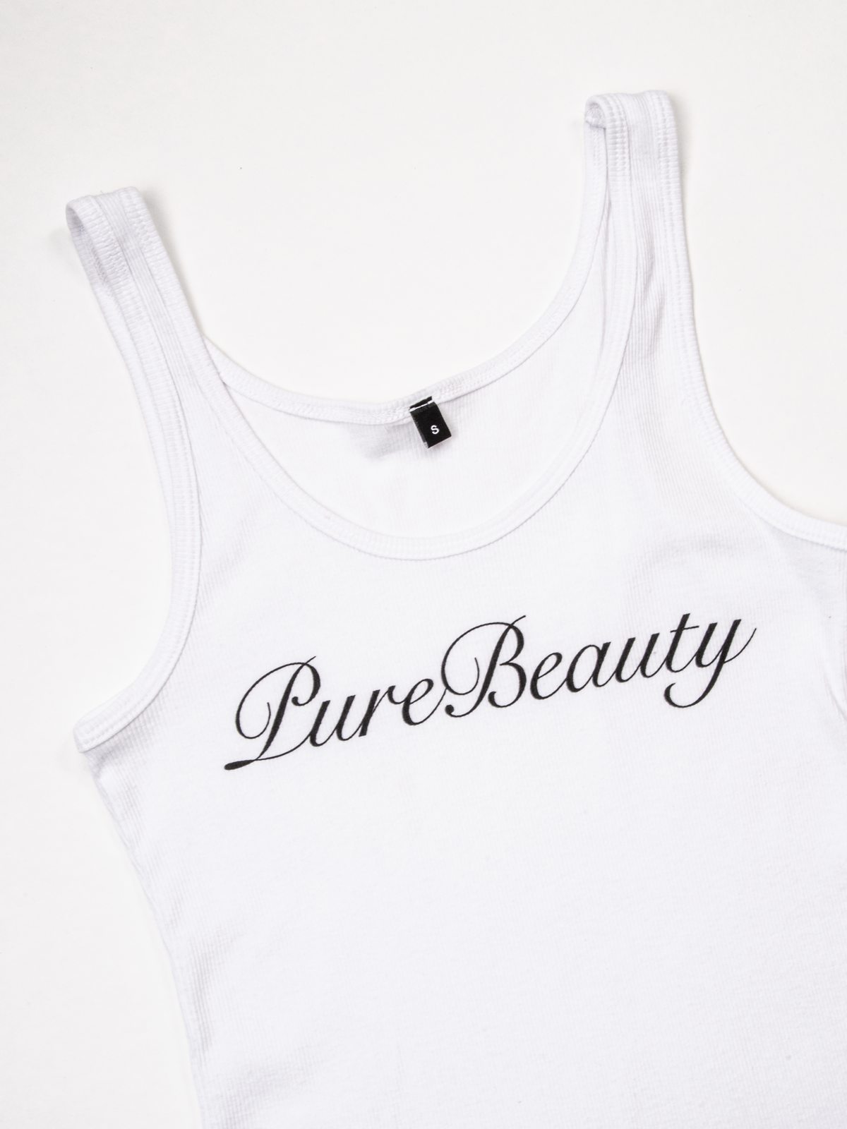 PB Script Ribbed Tank – Pure Beauty